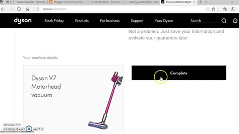  Please fill out and return the Warranty Form, or register online at. . Dyson warranty register
